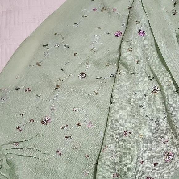 Lime green Pashmina scarf - Picture 5 of 5